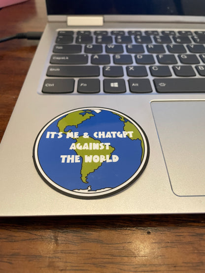 Funny teacher sticker featuring ChatGPT- laptop sticker