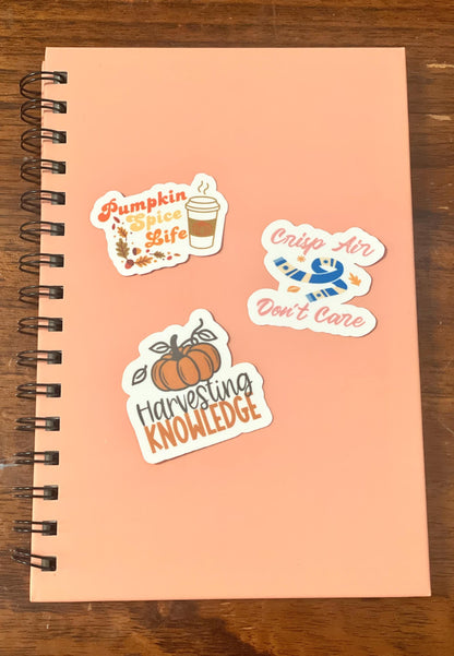 Fall Vibes Teacher Vinyl Sticker Trio Pack