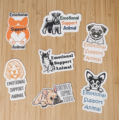 Emotional Support Animal Schnauzer Dog Vinyl Sticker