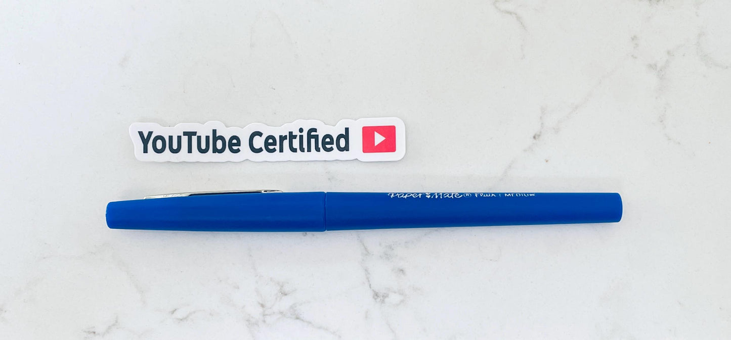 YouTube Certified Vinyl Sticker