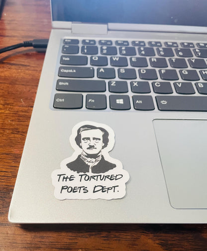 Edgar Allen Poe Swiftie Vinyl Sticker|  The Tortured Poets Dept. Vinyl Sticker