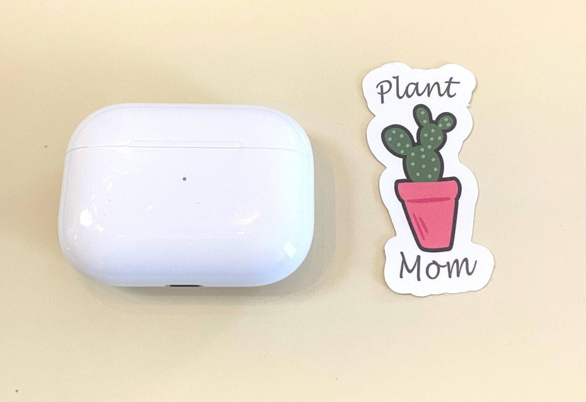 Plant Mom sticker with succulent, perfect for plant lovers and teachers- size of sticker