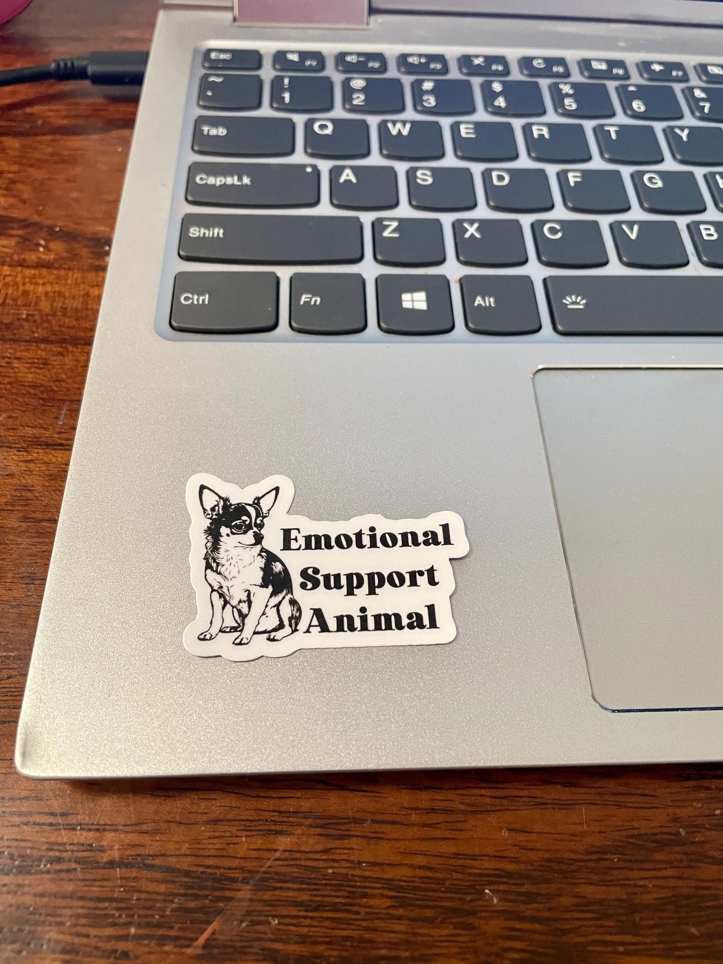 Emotional Support Animal Chihuahua Dog Vinyl Sticker