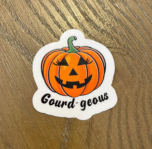 Gourd-geous Pumpkin Vinyl Sticker